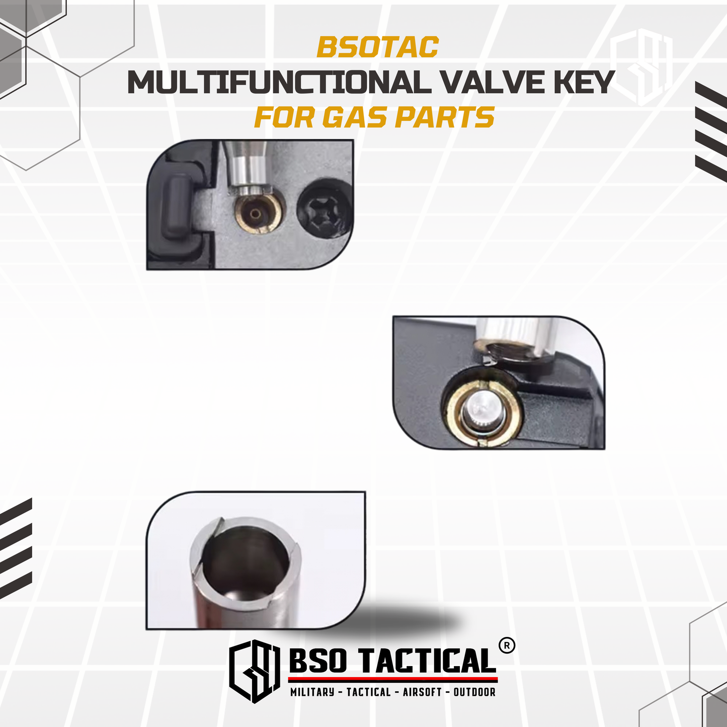 Multifunctional Triangle Valve Key for Gas Parts Multitools
