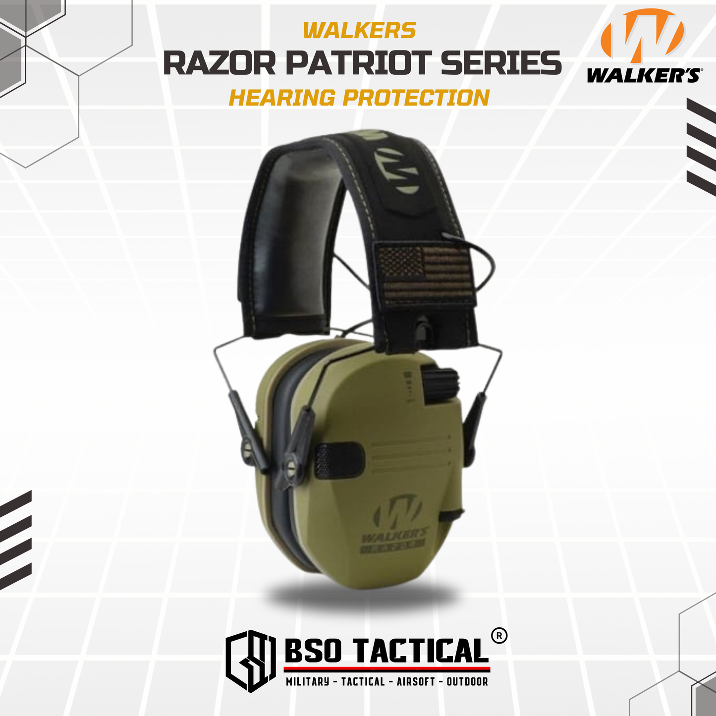 Walkers Razor Patriot Series Tactical Hearing Protection - ORIGINAL