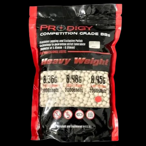 Prodigy Airsoft Competition BBs 6mm 0.45/0,45 2000 BB Heavy Weight ORI