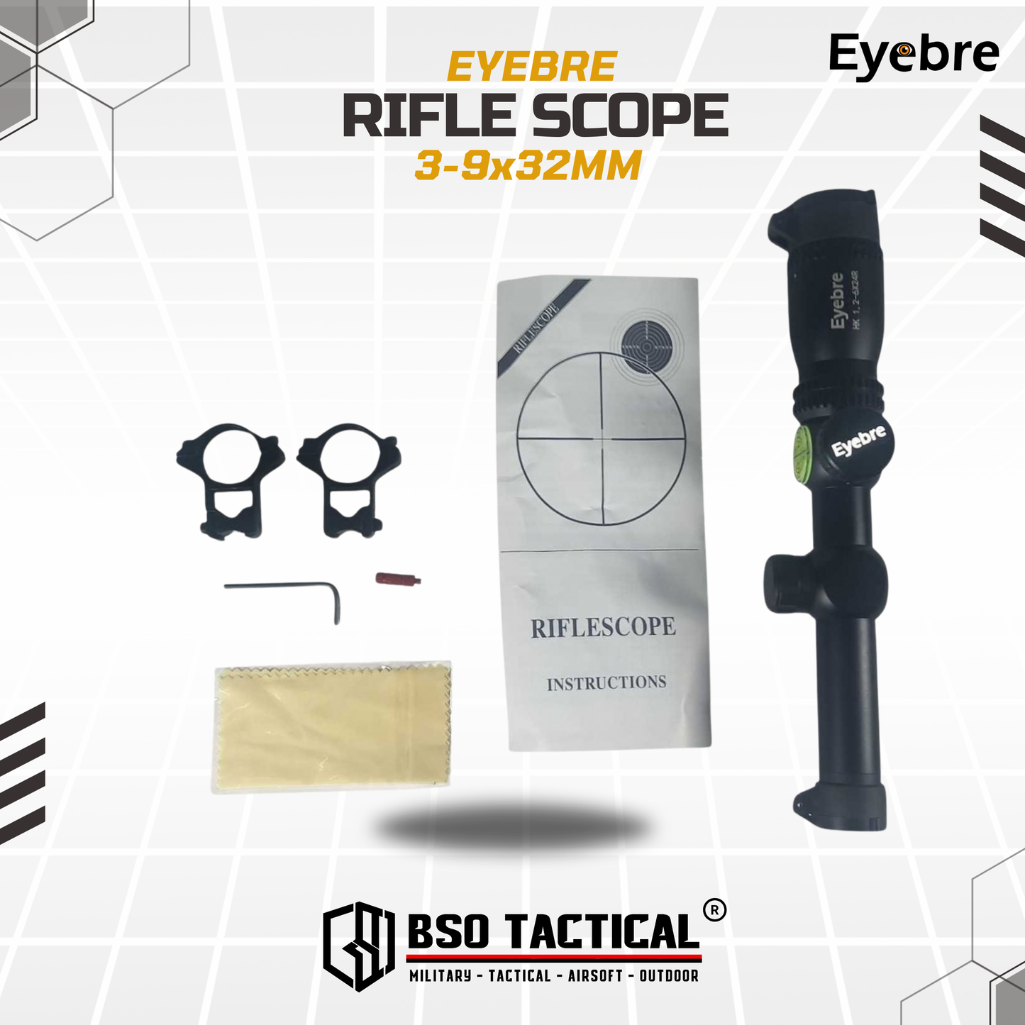 Eyebre Rifle Scope 3-9x32mm Hunting Telescope