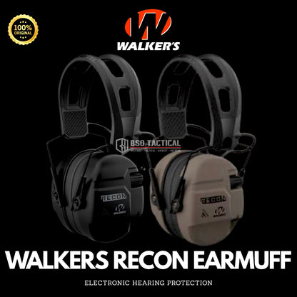Walkers Recon Digital Earmuff Tactical Electronic Hearing Protection - ORIGINAL