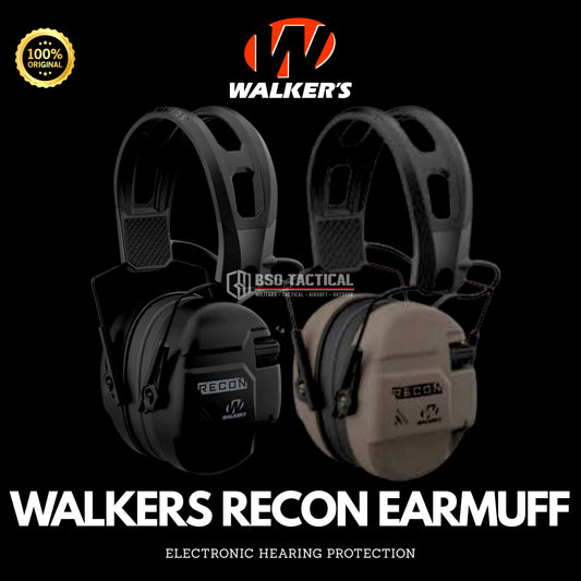 Walkers Recon Digital Earmuff Tactical Electronic Hearing Protection - ORIGINAL