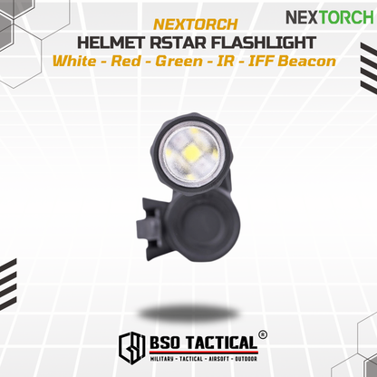 NEXTORCH Senter Helm rStar Multi-light Source Outdoor Helmet Light dengan Warna Putih Merah Hijau IR dan IFF Beacon