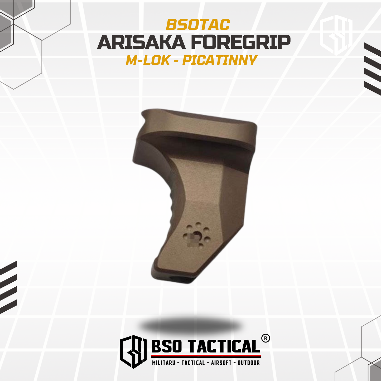 Arisaka Style Tactical Foregrip Handstop CNC Picatinny MLOK Grip