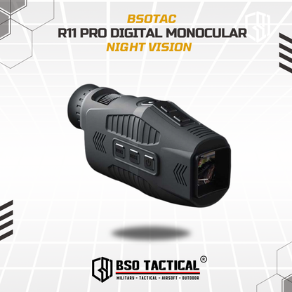 Teropong Malam R11 Digital Monocular 10x Zoom 2.5K HD NV with IR for Outdoor Day Night Camping Hiking Hunting