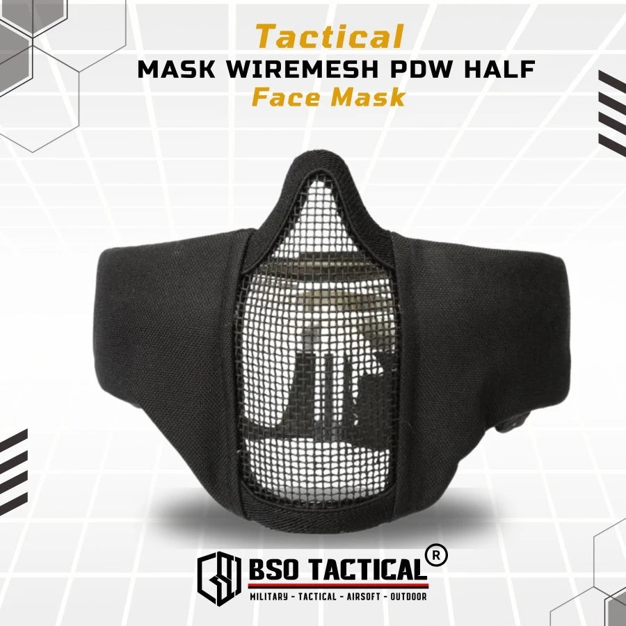 Emerson Gear Tactical Mask Wiremesh PDW Half Face Mask Masker Jaring