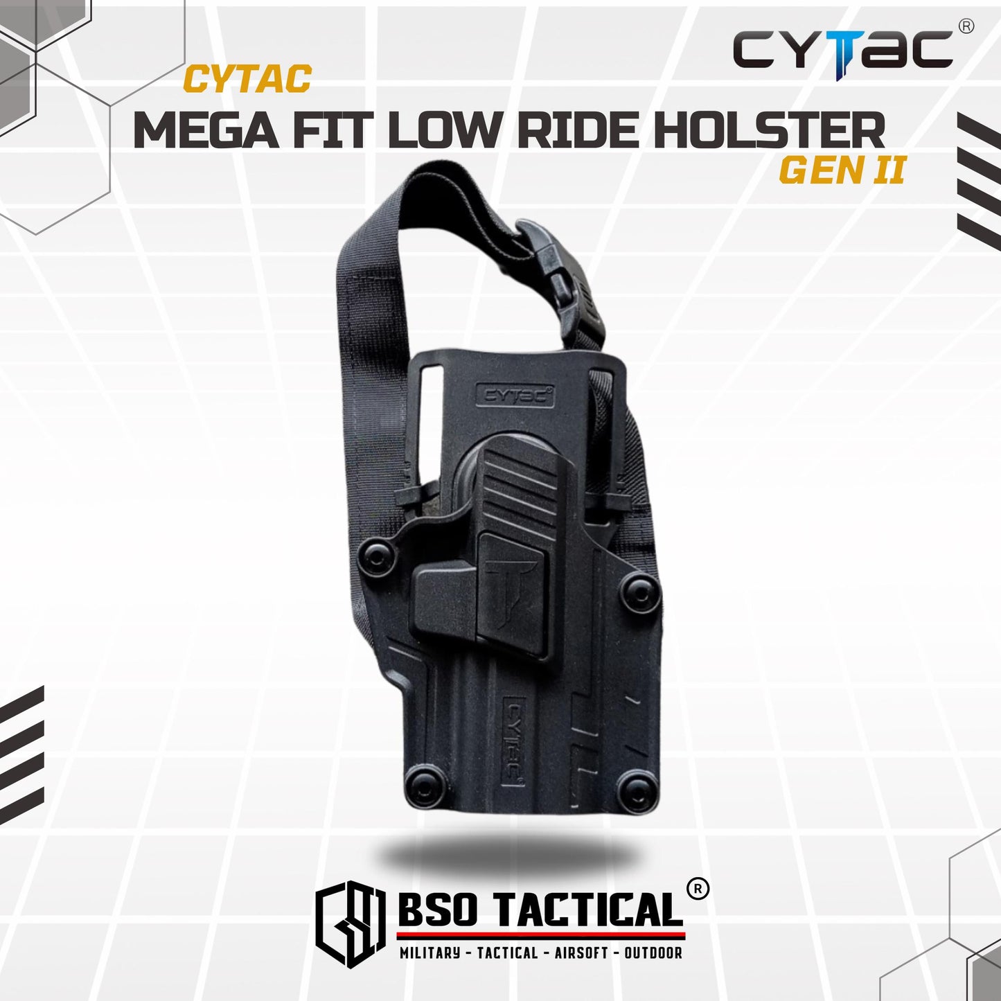 Holster Cytac Mega Fit Gen 2 Low Ride Upgraded Version Universal ORIGINAL