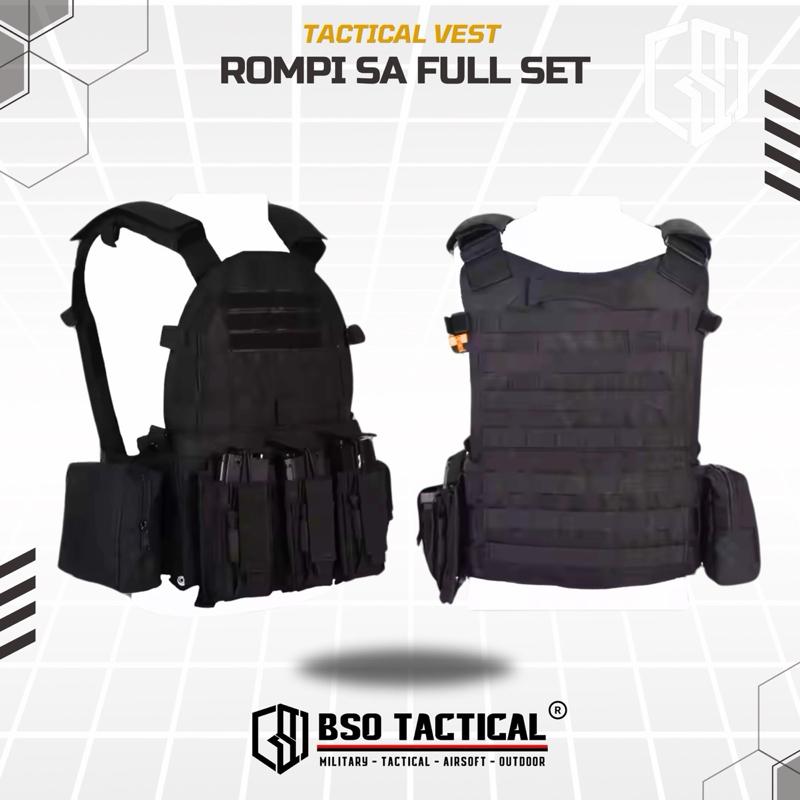 Rompi Outdoor Sport SA Vest Protection Body Armour Combat Full Set Outdoor