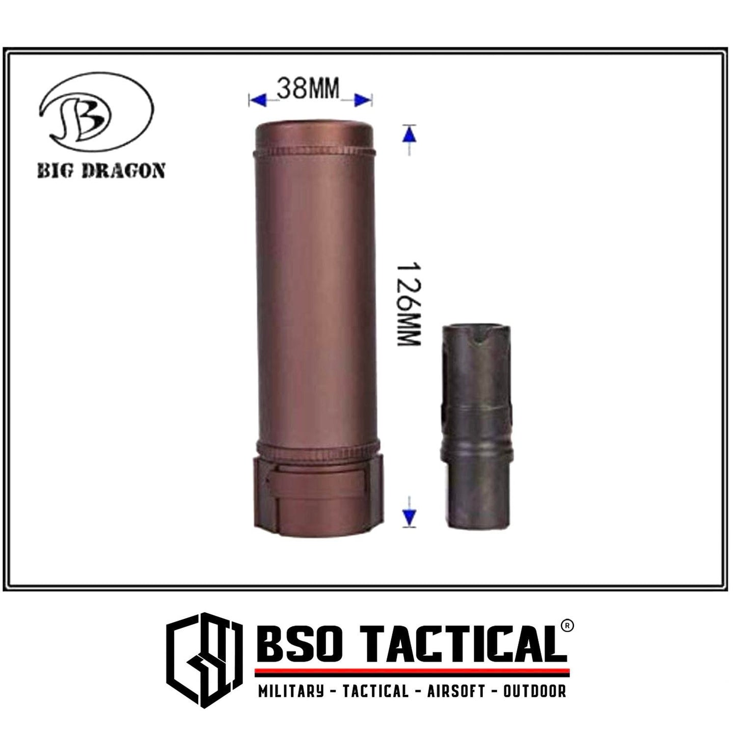 BD Silencer SF Style FA556 5” Attached QD Short Full Metal 14mm CCW