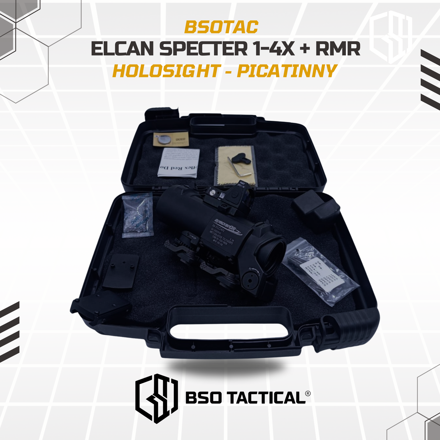 Elcan Spectre 1x-4x fixed Reticle with Red Dot Scope RMR Sight Picatinny CNC Quick Detached