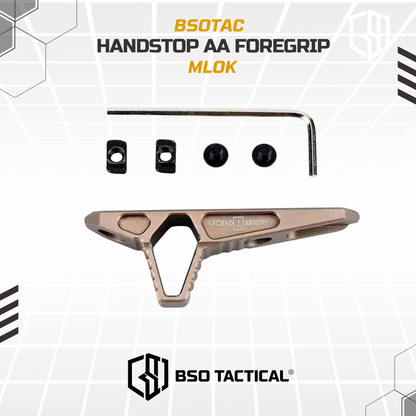 Handstop Kit AA Style Triangle CNC Angled Tactical Foregrip MLOK