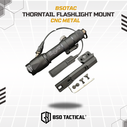 HS Thorntail Style Flashlight Mount Picatiiny Rail MLOK CNC for M300 M600
