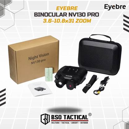 Eyebre Teropong Binoculars Infrared Night Vision 3.6-10.8x31 Zoom - NV130PRO