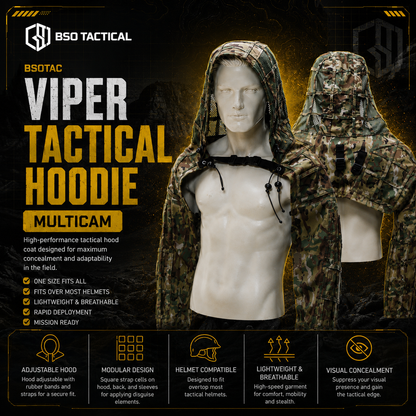 Viper Hood Coat Outdoor untuk Perlindungan Tubuh Outdoor Sport Games Hoodie - Multicam