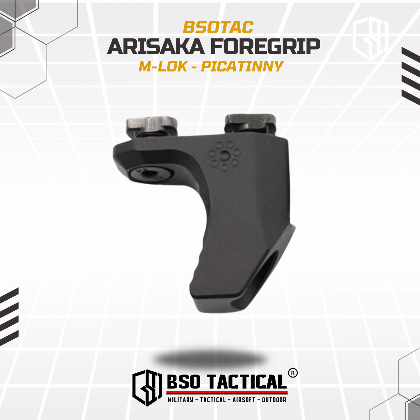 Arisaka Style Tactical Foregrip Handstop CNC Picatinny MLOK Grip