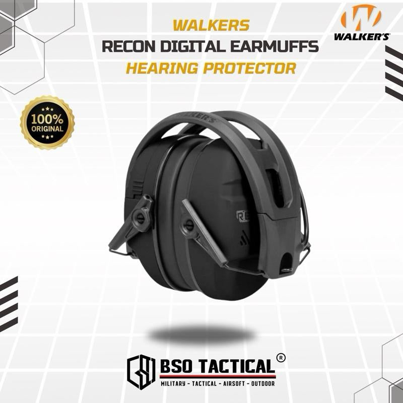 Walkers Recon Digital Earmuff Tactical Electronic Hearing Protection - ORIGINAL