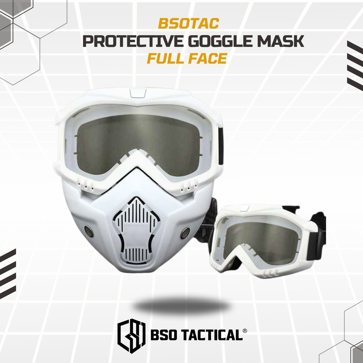 Full Face Tactical Goggles Protective Mask Multifungsi Outdoor Anti Debu