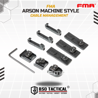 FMA Arson Machine Style Cable Management MLOK Wire System CNC