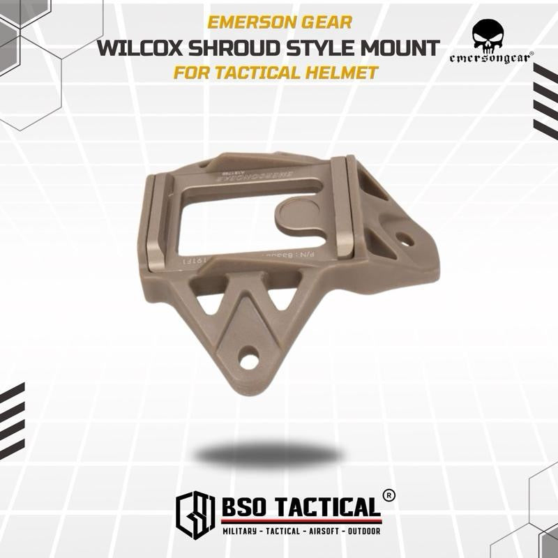 Tactical Helmet Mount Wilcox Shroud 4 Style for Outdoor Helm Emerson Gear - EM8972