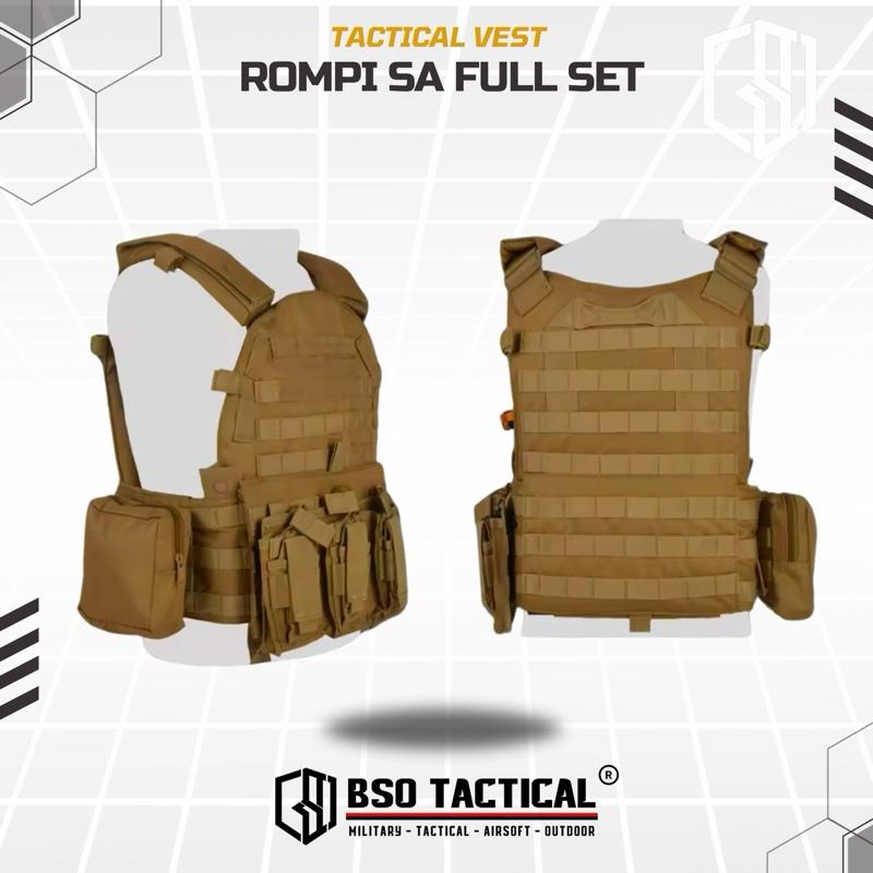 Rompi Outdoor Sport SA Vest Protection Body Armour Combat Full Set Outdoor