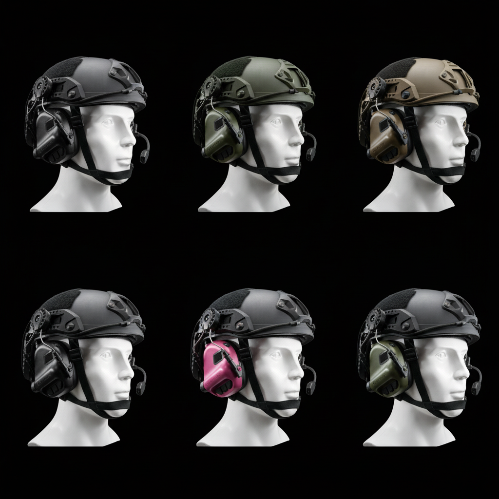 Earmor M32H Helmet-Mounted Tactical Headset ARC Rail