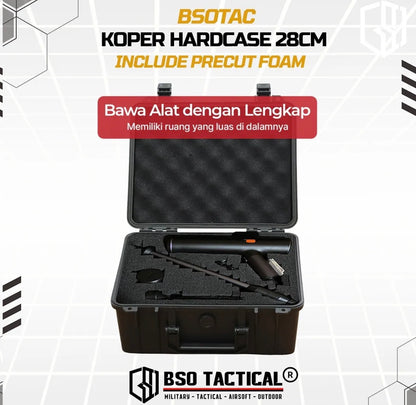 Koper Hardcase 28cm Multifungsi Include Busa Precut Foam Hard Plastic