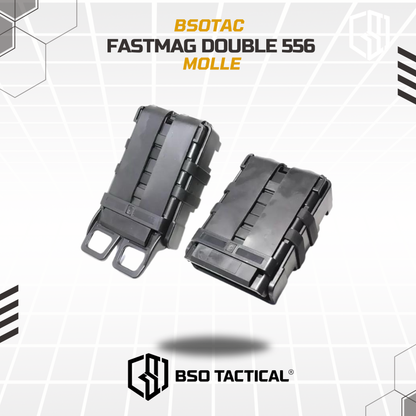Fast Mag Tactical 556 Double Mag Pouch Molle Rubber Clip
