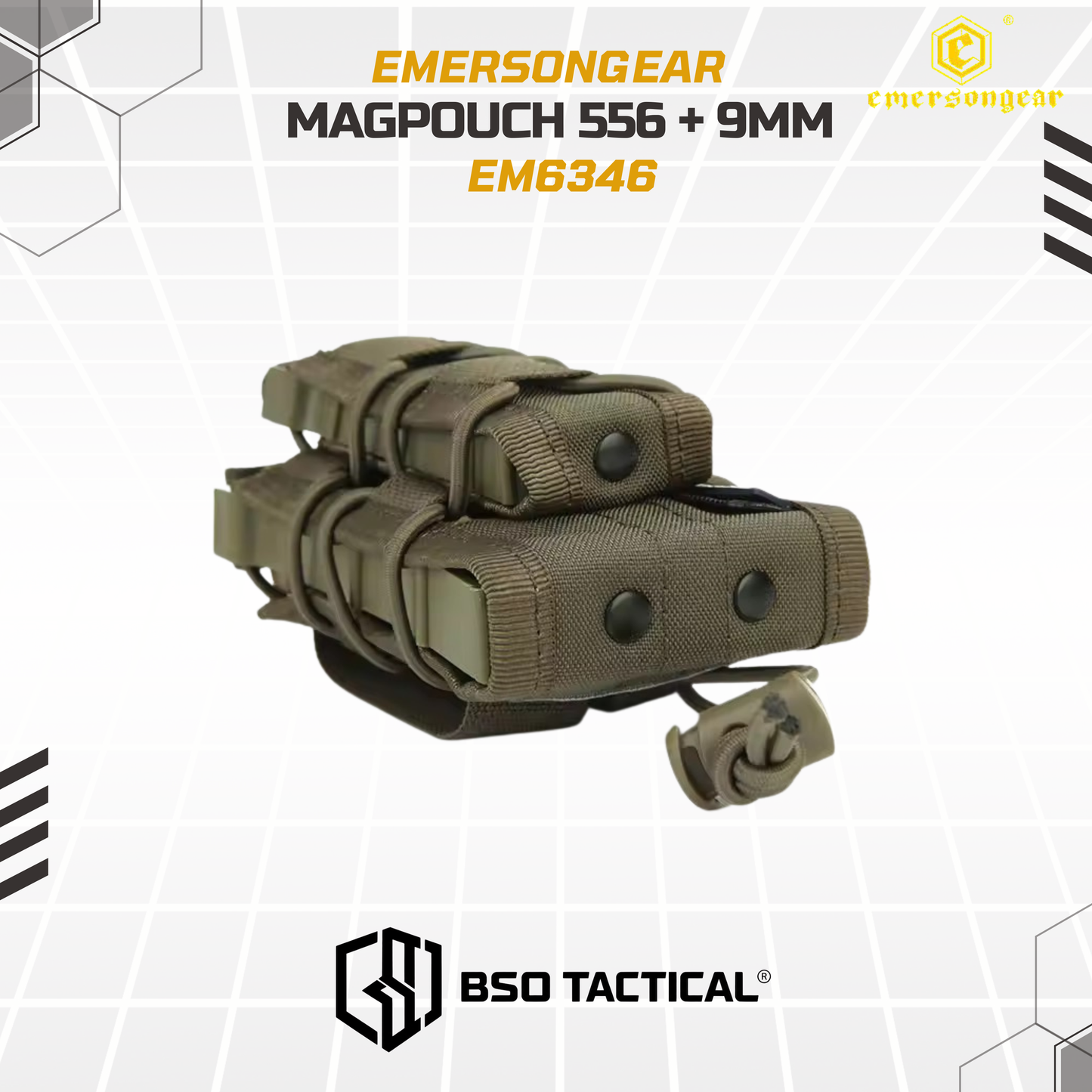 Emerson Gear Tactical Open Modular Double 556 9mm Mag Pouch Molle