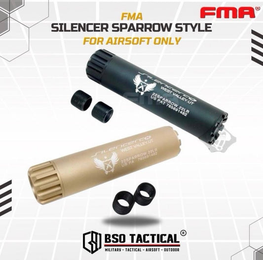 FMA Tactical Silencer W.A.U Force Sparrow Style 14mm CW CCW Alumunium