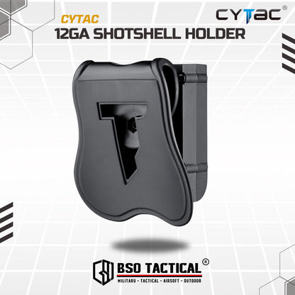 Cytac Tactical 12GA Shotshell Holder 4 Round Belt Loop Mag Pouch