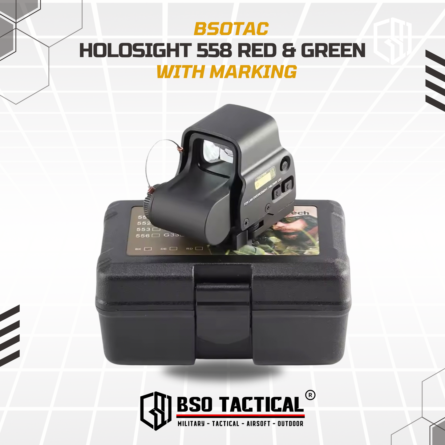 Holosight ET Style 558 XPS 3-2 Tactical Red Green Dot Scope Sight With Marking - Repro
