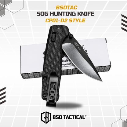 Pisau Lipat SOG Outdoor Knife Cryo D2 Style Hunting Camping Knives Survival EDC Gear
