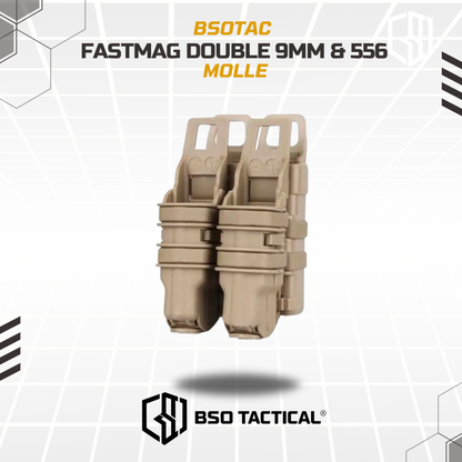 Fastmag Double Mag Pouch Single 9mm Single 556 Combo Set Holster Molle