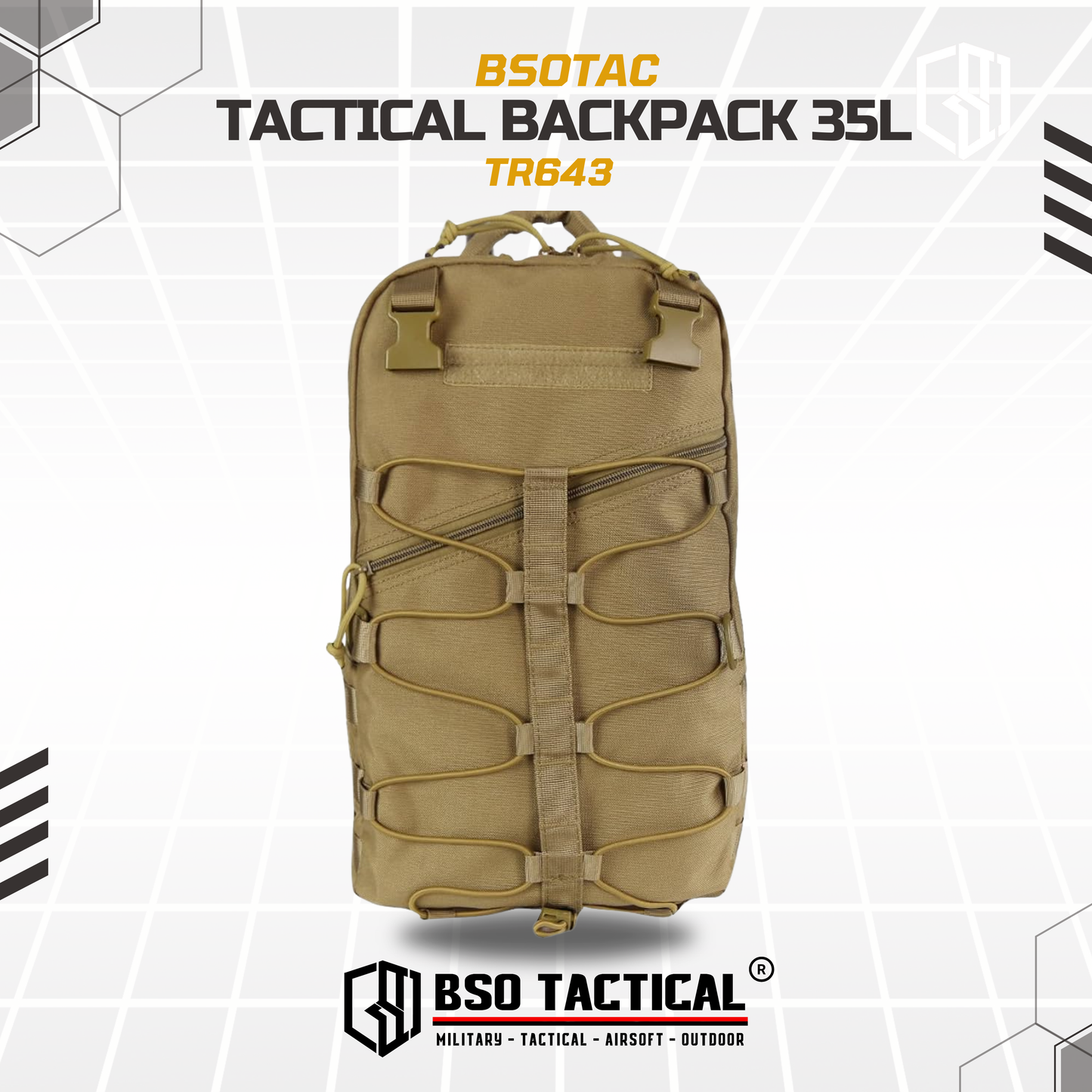 Tas Ransel Multifungsi Molle 35L Outdoor Backpack Bag - TR643