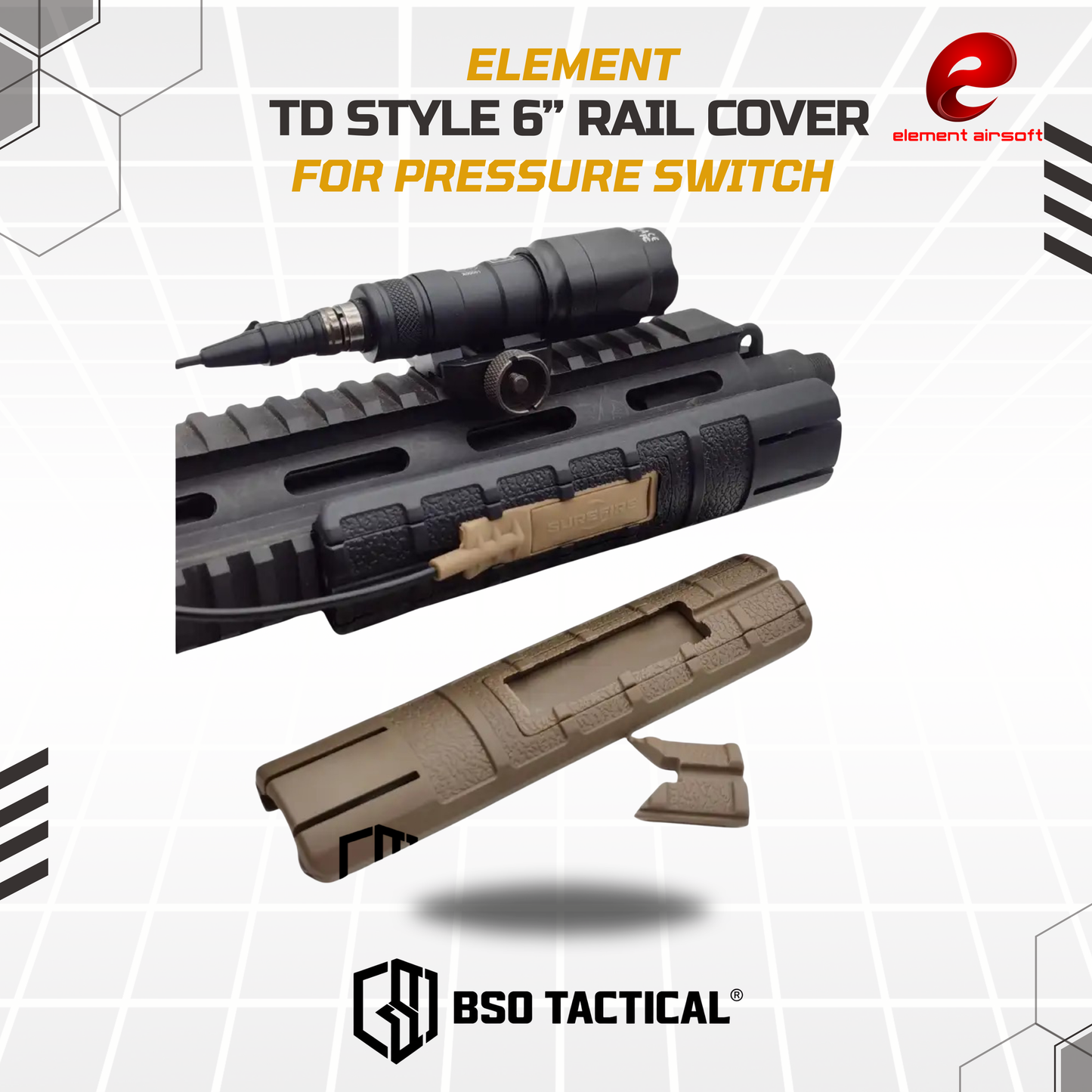 Element TD Style Battle Grip 6” with Pocket Pressure Switch Polymer