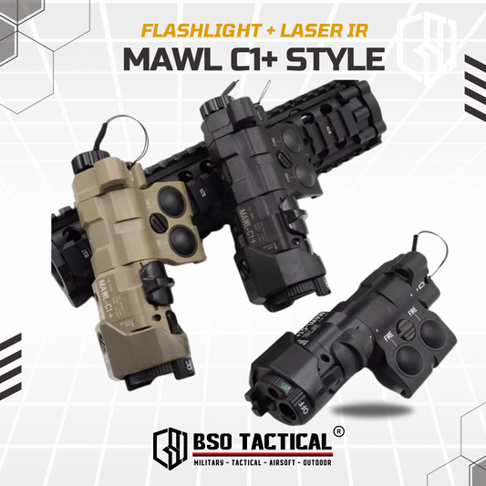 Senter Tactical MAWL-C1+ Flashlight Laser Illuminator IR LED Picatinny - METAL CNC