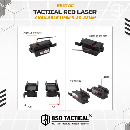 Tactical Low Profile Mini Red Laser Sight for GBB Picatinny Rail Metal