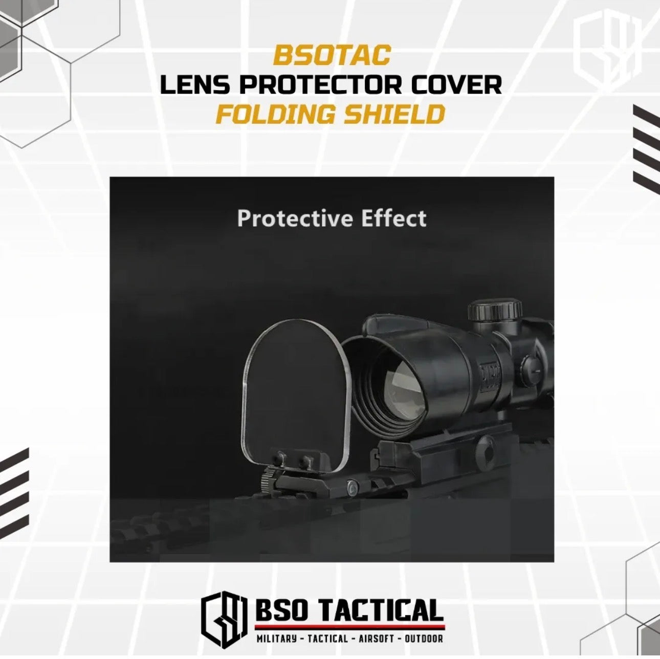 BSOTAC Lens Protector Cover Scope Bulletproof BB Folding Shield Holosight