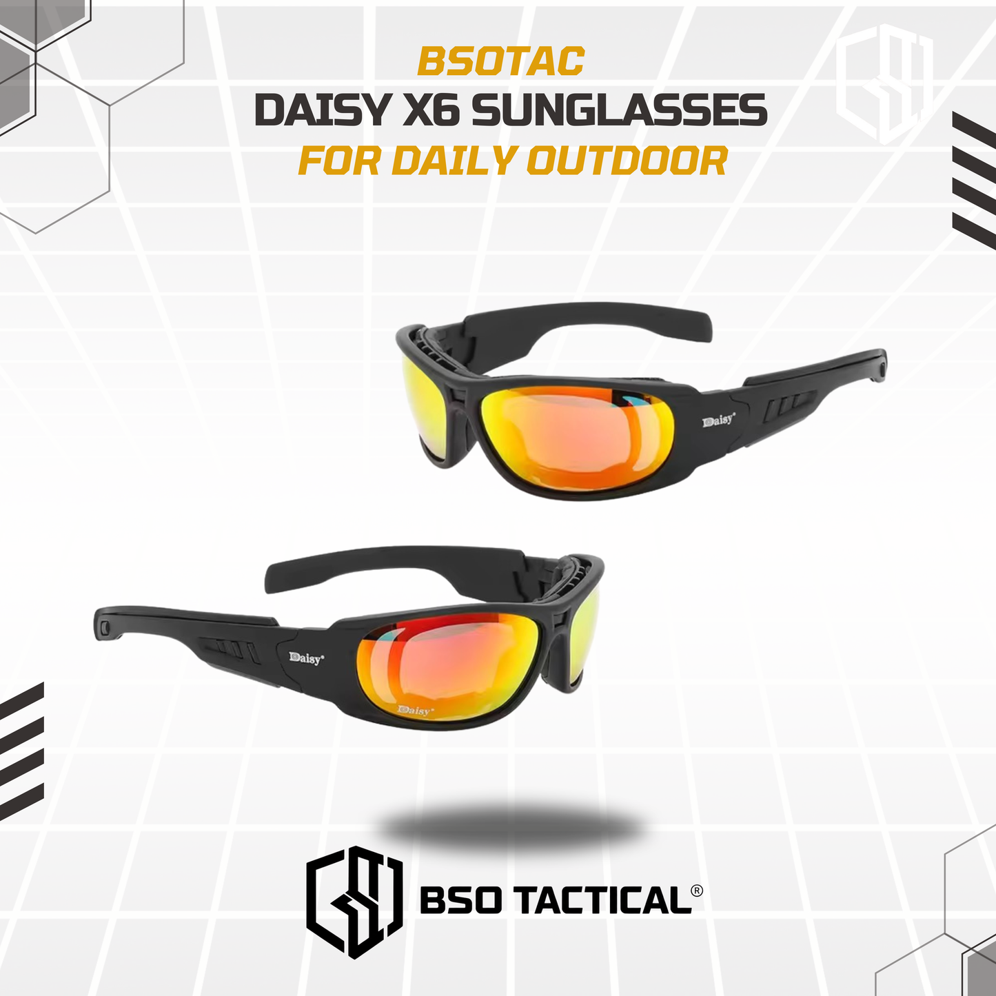 Kacamata Outdoor Daisy X6 Casual Daily Outdoor Sunglasses with 4 Lens Kit