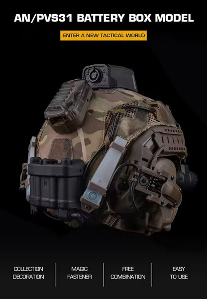 Pemberat Helm Tactical Dummy Battery Case Box AN/PVS31 Style - No Function