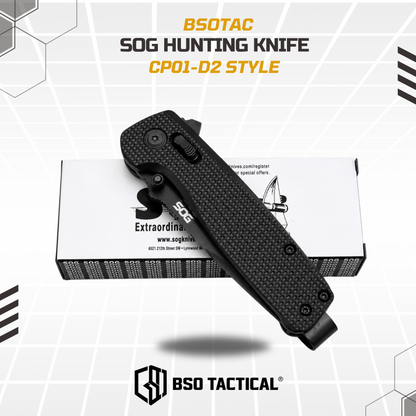 Pisau Lipat SOG Outdoor Knife Cryo D2 Style Hunting Camping Knives Survival EDC Gear