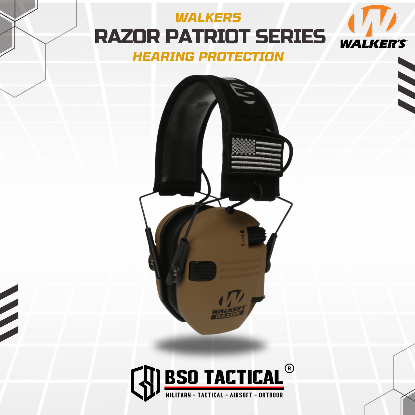 Walkers Razor Patriot Series Tactical Hearing Protection - ORIGINAL