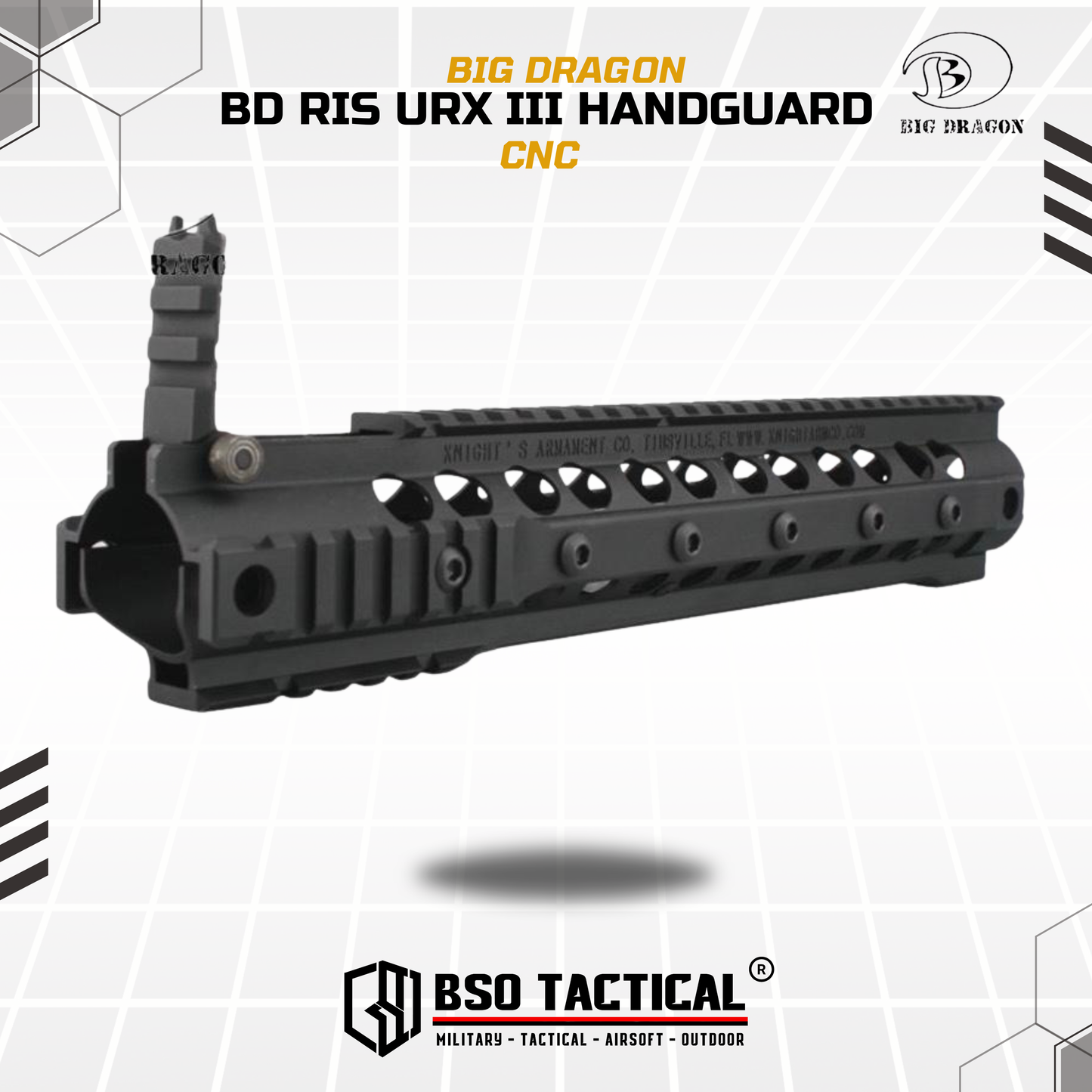 BD Tactical RIS URX III Style Handguard CNC for Airsoft