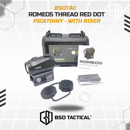 Red Dot Scope Romeo 5 Tread 2MOA Riser Low Mount CNC Picatinny
