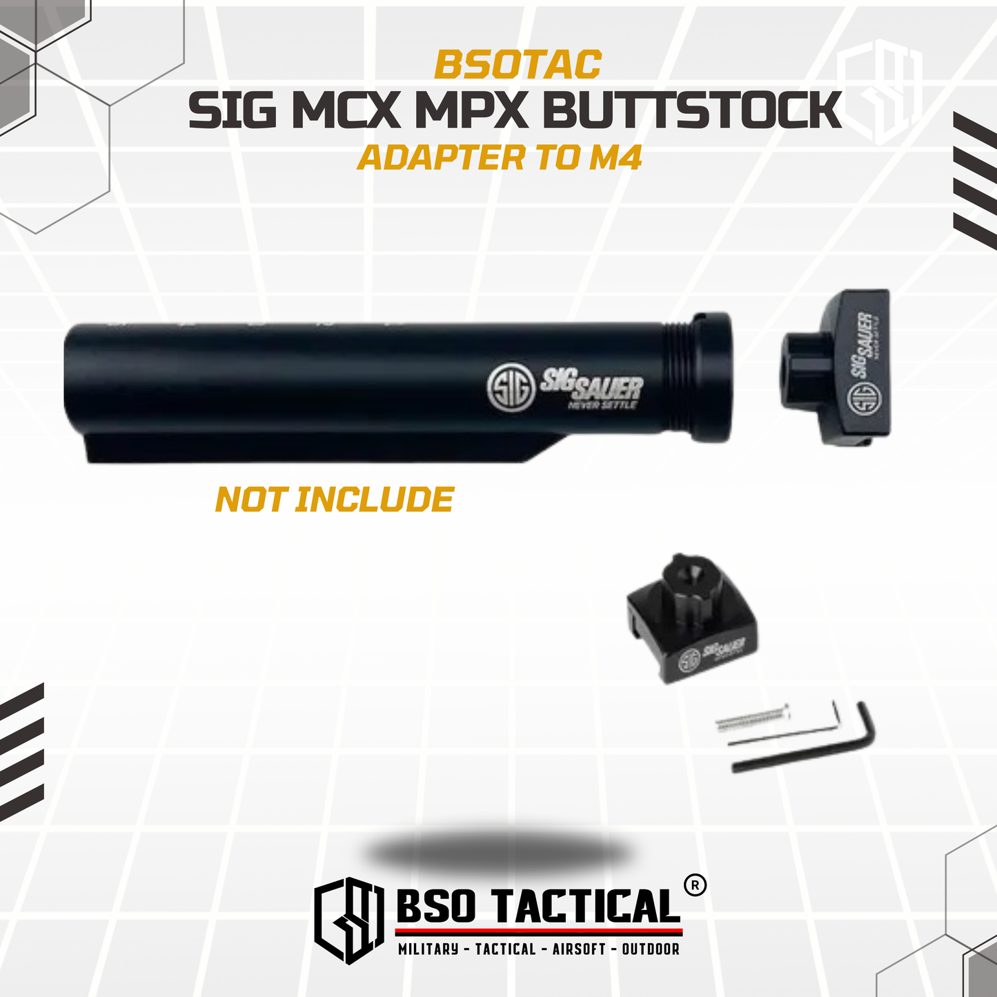 SIG MCX MPX Buttstock Adapter Popor to M4