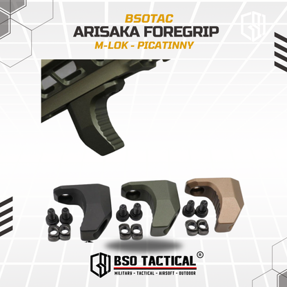 Arisaka Style Tactical Foregrip Handstop CNC Picatinny MLOK Grip
