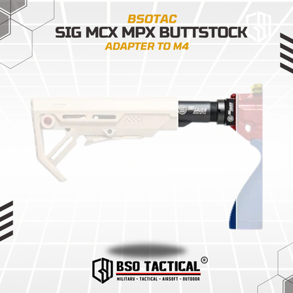 SIG MCX MPX Buttstock Adapter Popor to M4