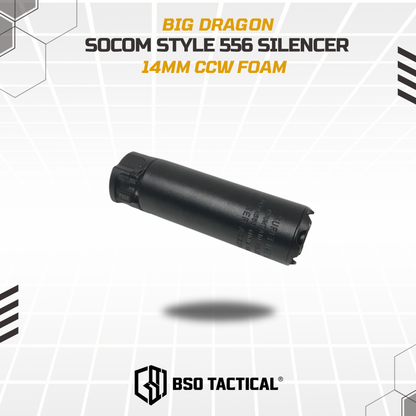 SF SOCOM Style 556 Foam Mock Suppressor with Flash Hider 14mm CCW Full Metal Marking