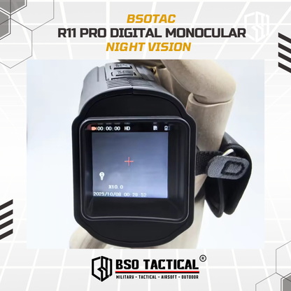Teropong Malam R11 Digital Monocular 10x Zoom 2.5K HD NV with IR for Outdoor Day Night Camping Hiking Hunting