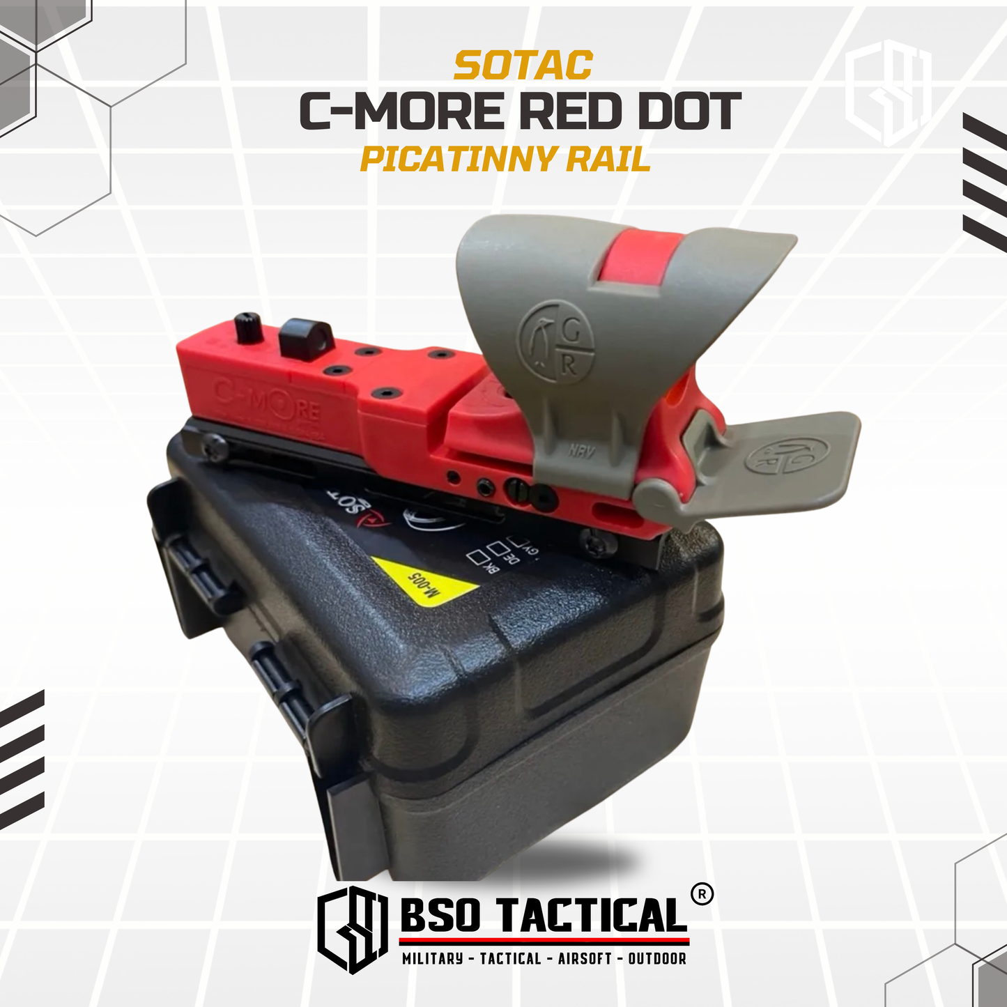 SOETAC C-More Tactical Reflex CMORE Red Dot Scope Sight With Picatinny Rail